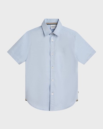 Boy's Short-Sleeve Button Shirt, 4-16