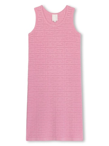 Givenchy Kids - 4G-jacquard knitted dress - kids - Polyamide/Viscose - 12 - Pink