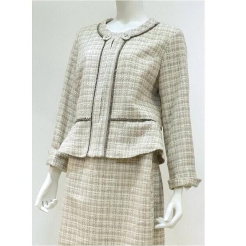 ◆お値下げ◆超美品◆シャネルツイードスーツ◆入学式卒業式にも◆ヴィンテージ シャネル スーツ 限定版 Gigi ヴィンテージ ネイビー ウール