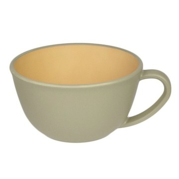 木紋抗菌咖啡杯 日本製 420ml  灰色  1個