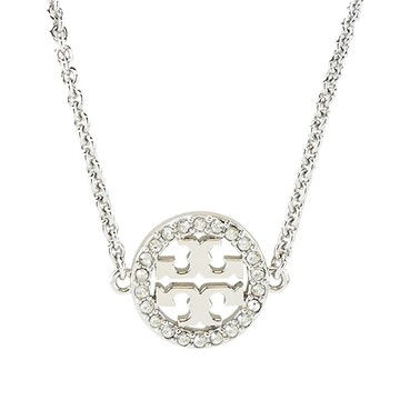 [平輸版] 【TORY BURCH】 MILLER 簍空雙T水鑽手鍊(銀)真品平輸