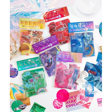 🍋檸檬青🍋 新款現貨超美INS風夢境敘事詩系列PET防水貼紙6款40枚入手帳裝飾素材