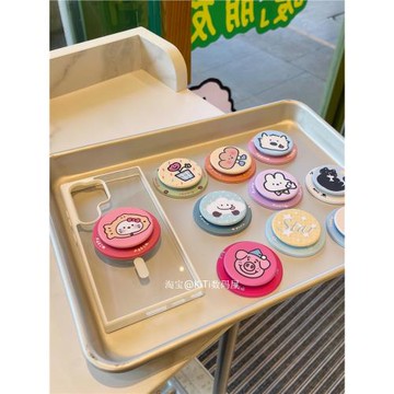 韓版卡通磁吸手機支架可愛magsafe磁吸款伸縮氣囊支架ins風小眾萌