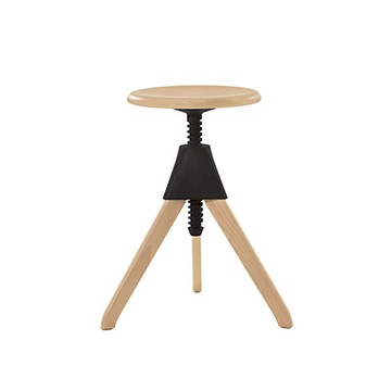 Jerry 轉圈圈升降凳（原木黑）