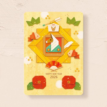postcard-日本新年卡馬年