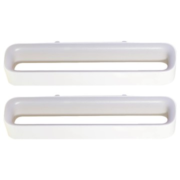 長型無痕壁貼毛巾拖鞋掛架  2個  白色