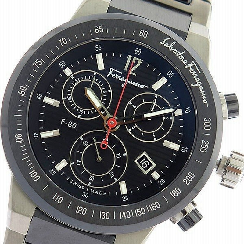 父の日 腕時計 メンズ腕時計 サルヴァトーレ フェラガモ Salvatore Ferragamo F 80 クオーツ メンズ 腕時計 F ブラック シルバー ブラック ブラック 通販 Lineポイント最大0 5 Get Lineショッピング