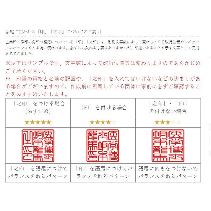 士業用印鑑 医学博士 角印 職印 資格印 先生印 黒水牛 天角 24mm はんこ 印鑑 あすつく 即日発送 中