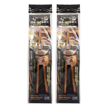 上龍 雅楓 原木茶葉夾 南洋高級實木堅硬耐用 流線造型美觀實用 台灣製  原木色  2支