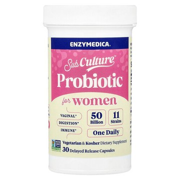 Enzymedica, SubCulture™ 女性益生菌，500 億，30 粒緩釋膠囊