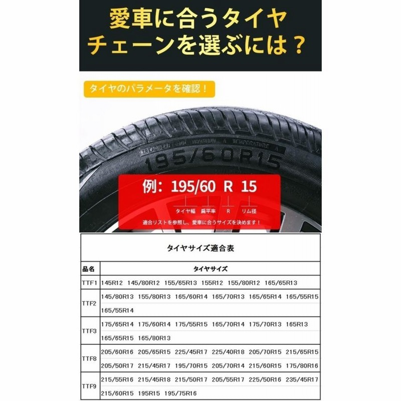 ジャッキ不要 タイヤチェーン スノーチェーン 非金属 車 雪道