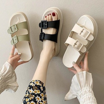 網紅拖鞋女夏外穿新款時尚韓版百搭松糕厚底涼拖ins潮沙灘鞋