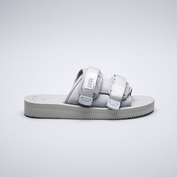 SUICOKE MOTO-VS OG-056VS 銀灰 麂皮 魔鬼氈 拖鞋 黃金大底【SK22056VSGY