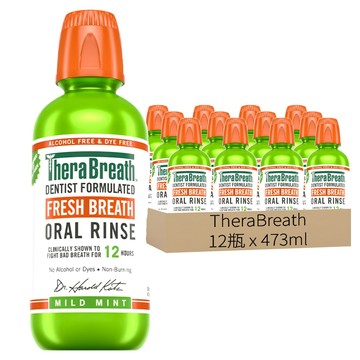 TheraBreath 漱口水 溫和薄荷  12瓶  473ml