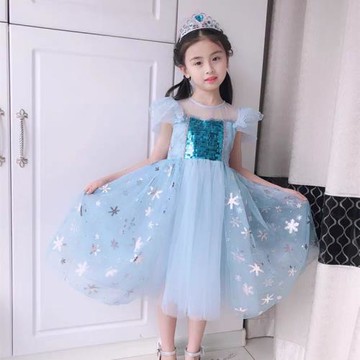 蓬蓬公主裙女童夏裝安娜洋氣愛莎