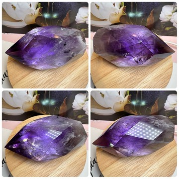 美👌🏻頂級玻利維亞 紫黃水晶柱6號200公克💜💜天然水晶 清透帶彩虹光 紫水晶柱 骨幹水晶柱 紫水晶 紫黃 A2674