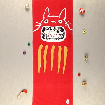 真愛日本 宮崎駿 吉卜力 龍貓 達摩龍貓 日本製 純棉 和風 手拭本染巾 純棉毛巾 長毛巾 擦手巾