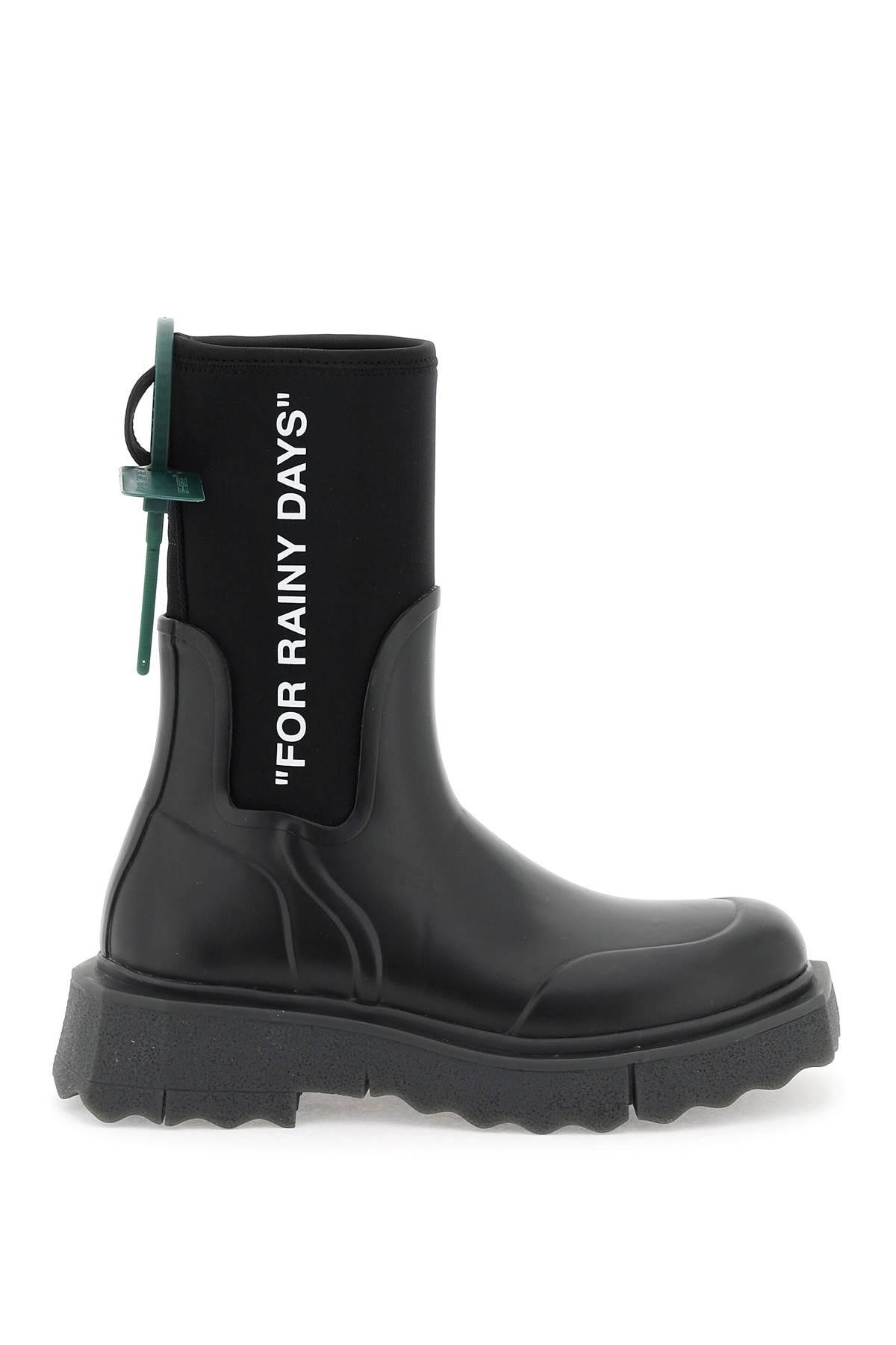 OFF-WHITE Sponge sole rain ankle boots