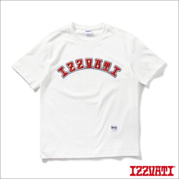 IZZVATI-美式立體刺繡短T-白