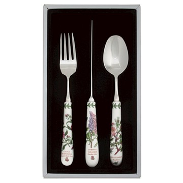 Portmeirion 西式餐具單人組  叉子 + 刀 + 湯匙  G型 銀色  1組