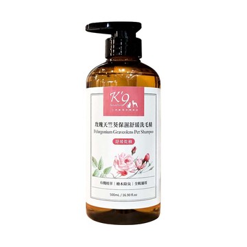 K’9 NatureHolic 【2入組】玫瑰天竺葵保濕舒緩洗毛精 500mL/16.90 fl.oz 犬貓用 (KHN03)