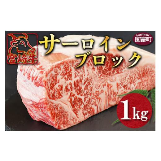 ふるさと納税 宮崎県 国富町 ＜宮崎牛 サーロインブロック 1kg＞翌月末迄に順次出荷