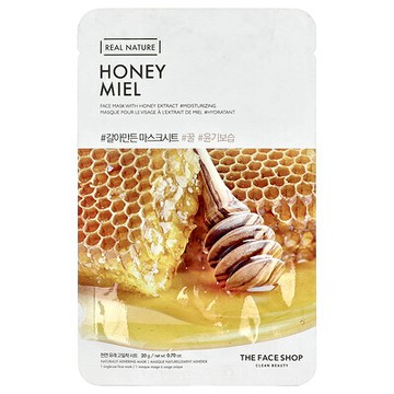 The Face Shop, Real Nature，美容面膜，蜂蜜，1 片，0.7 盎司（20 克）