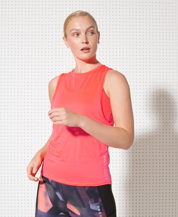 Superdry Women's Women's Sport Training Mesh Tank Top Red / Neon Red - Size: 8 Size: 4