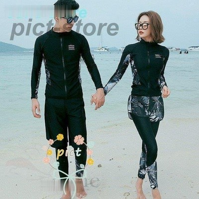 ラッシュガード ペア ペアルック レディース 上下セット メンズ 長袖 カップル レギンス ダイビング 水着 通販 Lineポイント最大get Lineショッピング