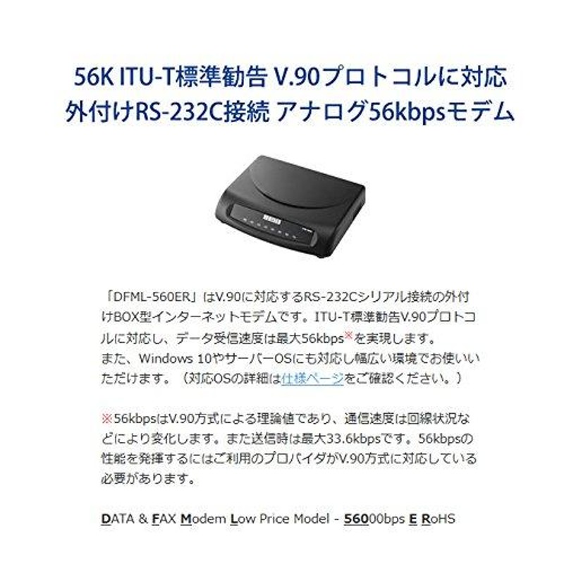 楽天市場】 IOデータ V.90準拠 RS-232C接続 アナログモデム DFM-56S ad