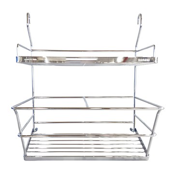 DAY&DAY 日日家居 304不鏽鋼調味罐及瓶罐架  銀色  245 x 230 x 355mm  1個