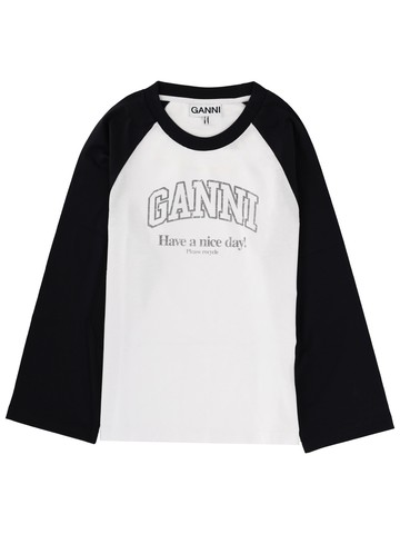 ganni t-shirt with logo