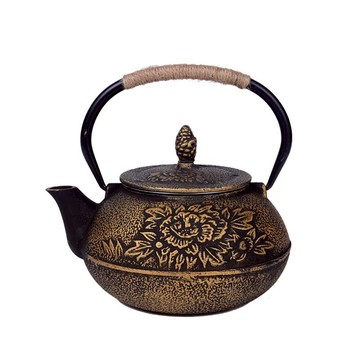 京界臨 0.9L系列功夫茶具鑄鐵壺 生鐵壺無涂層燒水壺煮茶壺泡茶