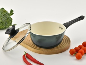 [品毅]愛佳寶碳鋼陶瓷不沾單柄湯鍋18cm