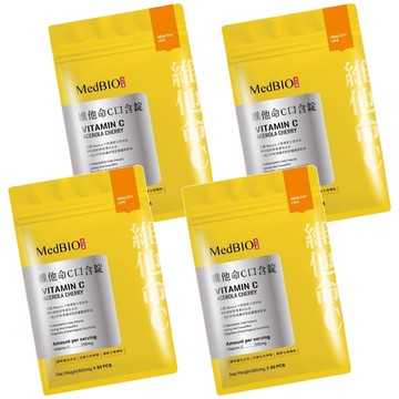 MedBIO 美百優 維他命C口含錠 鳳梨口味  60顆  800mg  4包