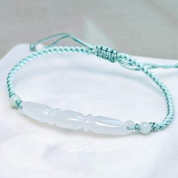 冰種翡翠巧雕糖果設計款編織手鍊| 天然緬甸A貨翡翠 | 送禮