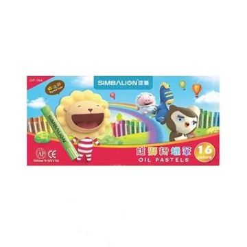 【SIMBALION 雄獅文具】粉蠟筆 16色組 / 盒 OP-16A