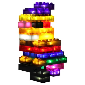 LIGHT STAX 小顆粒系列 歡樂桶 聲控版 Set 69 彩虹 LED 燈積木  彩色  1組