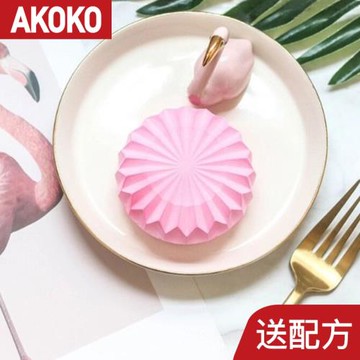 蜜可 6連折紙花西點慕斯硅膠蛋糕模具烏克蘭女神同款烘焙工具1086