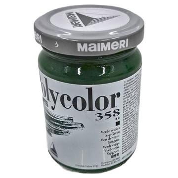 MaIMeRI 美利 POLYCOLOR 重稠壓克力 MA-1220358 358 SAP GREEN 樹汁綠  140ml  1色