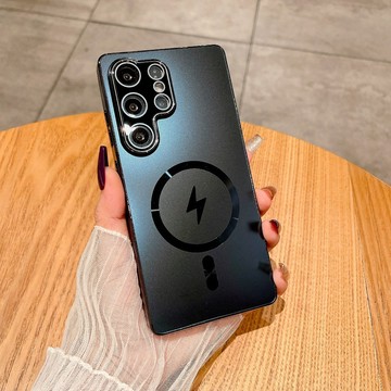AG炫光磨砂 閃電磁吸 自帶鏡頭膜 側面散熱 防摔手機殼 三星Galaxy S25/S24/S23/S22 Ultra