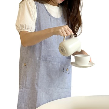 Hans Gallery 泡泡紗圍裙 藍色 1個