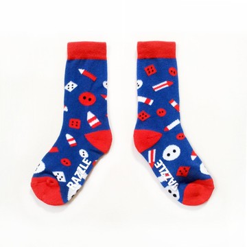 長大想做的事 - 藝術家 / 鮮藍 / 眼花撩亂系列童襪