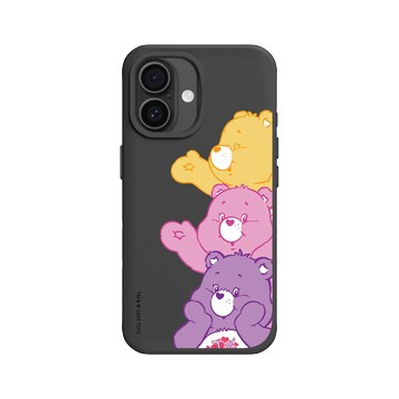 iPhone 16 SolidX 黑 - Care Bears - 疊疊樂