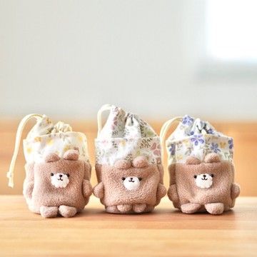 可挑選的熊熊小豆束口袋