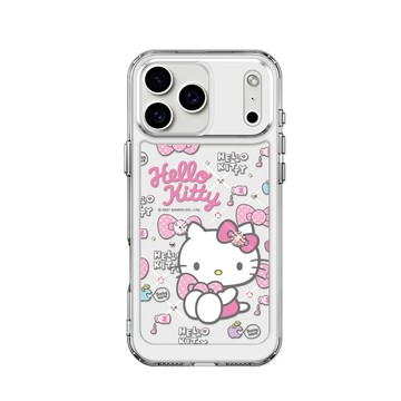 APBS 三麗鷗 iPhone 18/17/16/15/14/13/12系列 防震雙料水晶彩鑽手機殼-凱蒂粉幸運