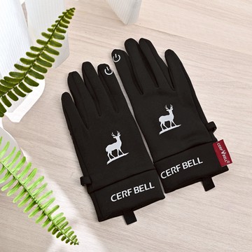 CB高彈靈活觸控止滑防風手套-黑