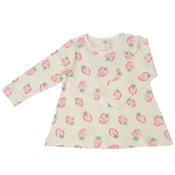 akachan honpo - 長袖T恤-滿版印花-象牙白色