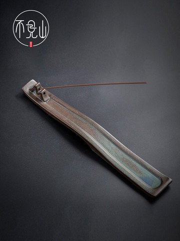 創意陶瓷線香爐家用室內線香插香座禪意復古點香器書房擺件臥香爐