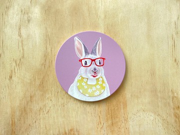 兔子-陶瓷吸水杯墊